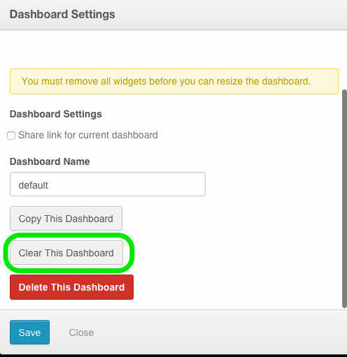 AppInsights Clear Dashboard