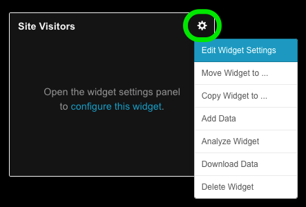 AppInsights Edit Widget Settings