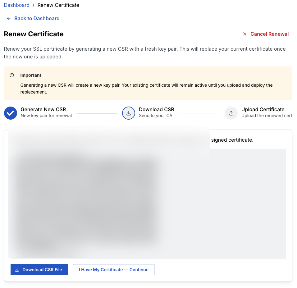 Download the renewal CSR
